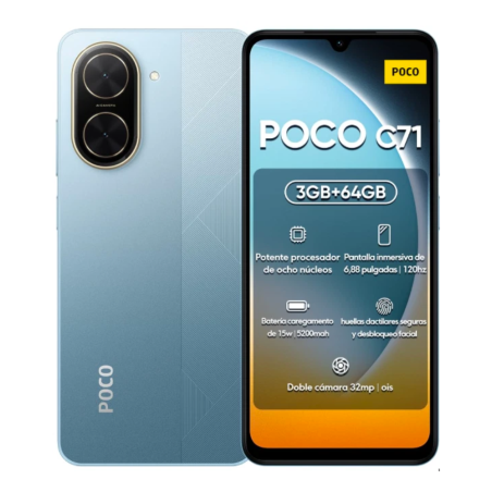 Xiaomi Poco C71 4G 64 Go Bleu - Neuf — Reconditionné Garanti 12 mois · Smarty Paris